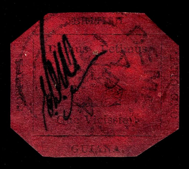 British Guiana 1c Magenta — The Unique Example — 1856