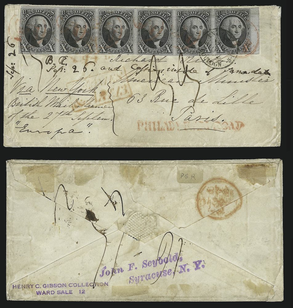 1847 Rush 1847 Cover (strip of six 10c)