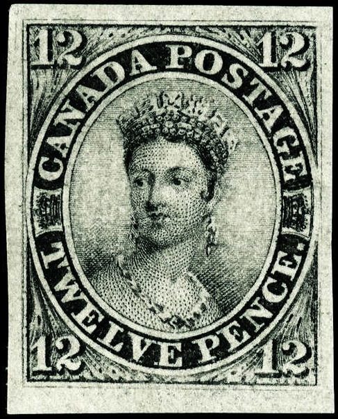 1851 Canada 12d Black Empress